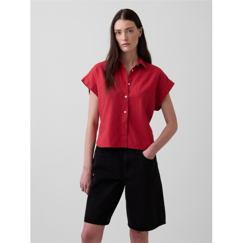 Gap Linen-Blend Oversized Shirt