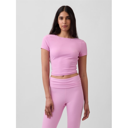 GapFit Smooth Reversible Wrap Crop Top