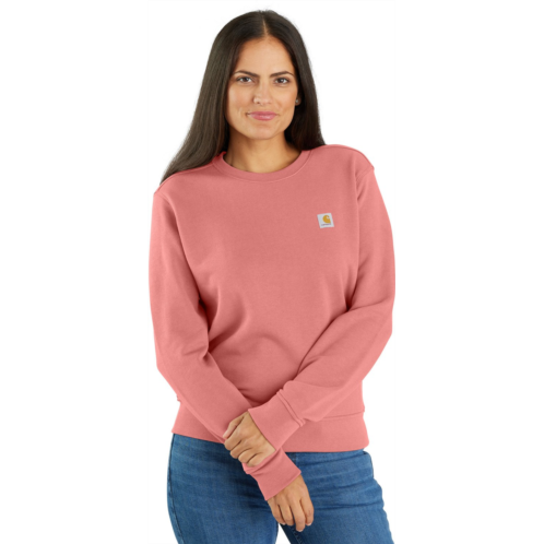 Carhartt Womens Relaxed Fit Midweight French Terry Crew Neck Sweatshirt Heather Gray