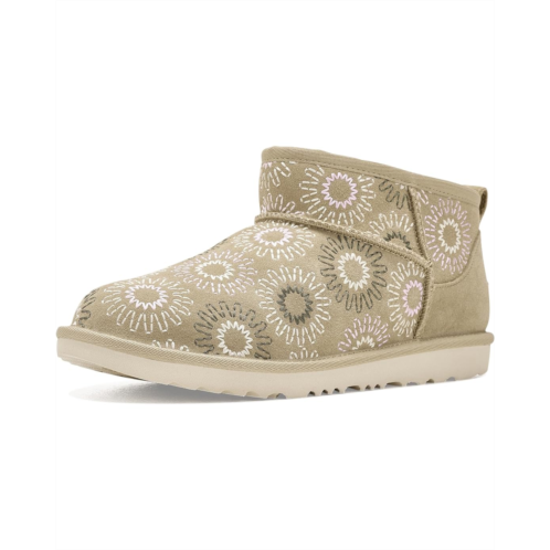 UGG Kids Classic Ultra Mini Sun Stitched (Little Kid/Big Kid)