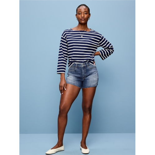 OldNavy Curvy High-Waisted OG Jean Cut-Off Shorts -- 4-inch inseam