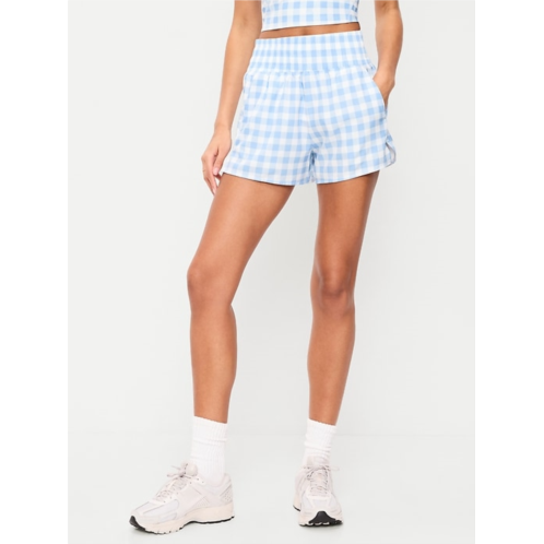 OldNavy Extra High-Waisted Crinkle Run Shorts -- 3-inch inseam