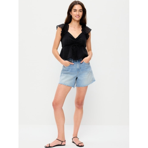 OldNavy High-Waisted Baggy Jean Shorts -- 5-inch inseam