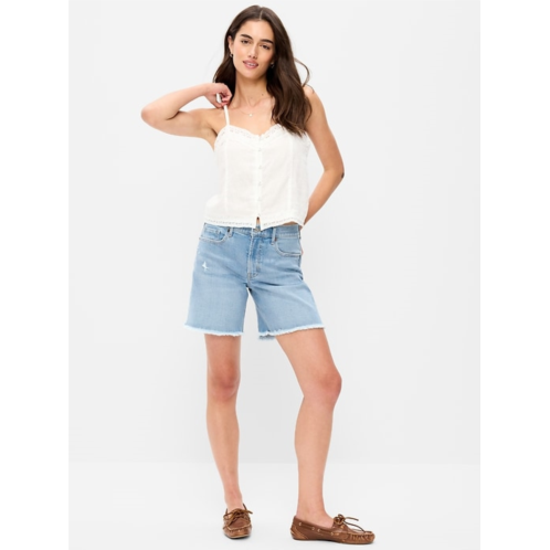 OldNavy High-Waisted OG Jean Cut-Off Shorts -- 7-inch inseam