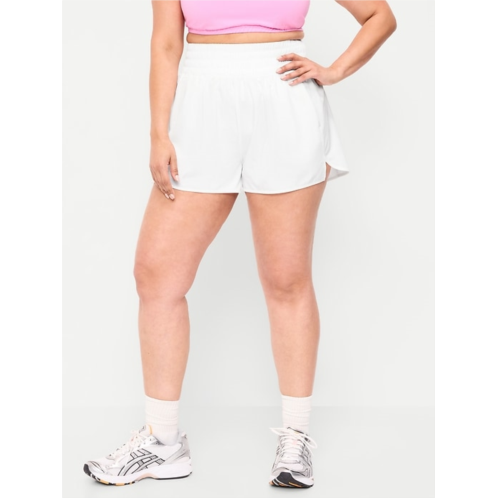 OldNavy Extra High-Waisted Crinkle Run Shorts -- 3-inch inseam