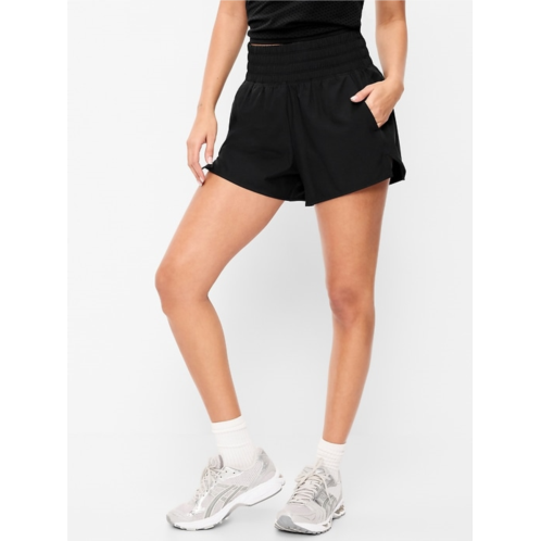 OldNavy Extra High-Waisted Crinkle Run Shorts -- 3-inch inseam