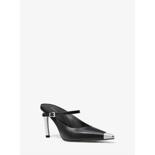 Michael Kors kasia leather high mule pump