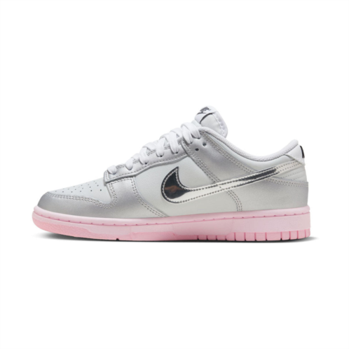 NIKE dunk low lx metallic silver pink foam womens shoes