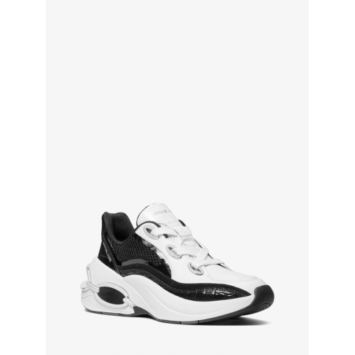 Michael Kors toni mixed-media trainer