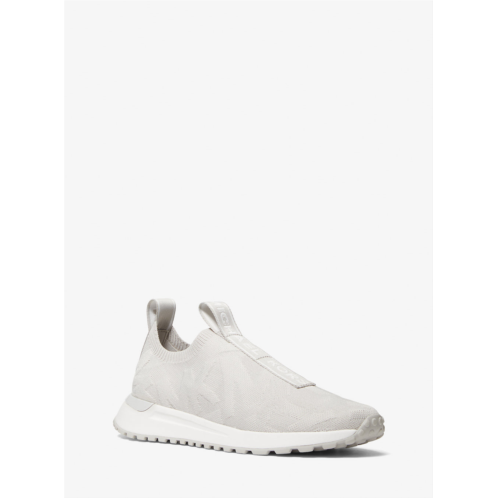 Michael Kors bodie logo embossed stretch knit slip-on trainer