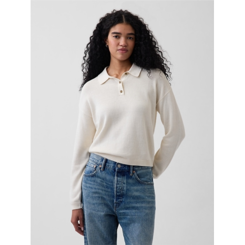 Gap 100% Cotton Relaxed Polo Sweater