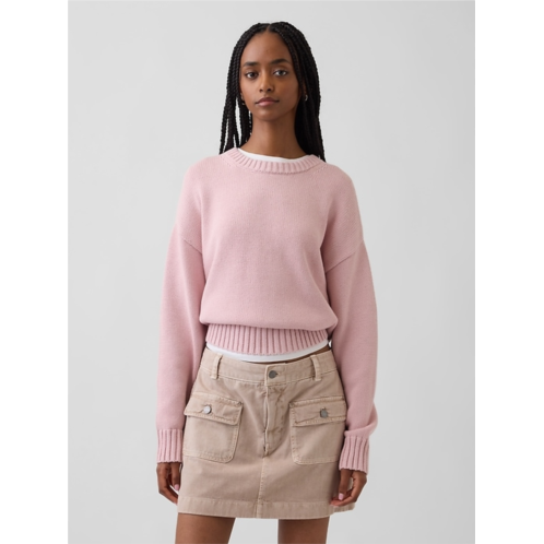 Gap 100% Cotton Oversized Crop Sweater