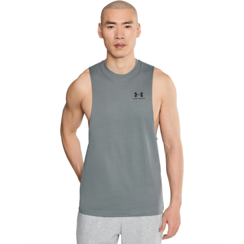 Mens Under Armour Logo Cutoff Tank