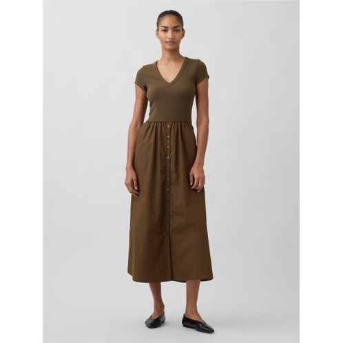 Gap Modern Mixed Media Maxi Dress