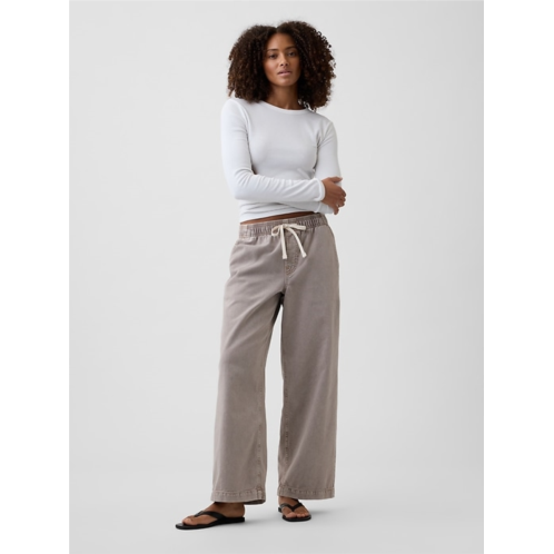 Gap High Rise Pull-On Wide-Leg Jeans