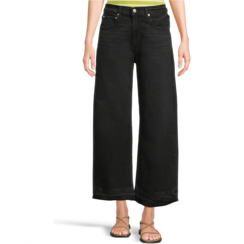 Paige Arellia Ankle With Undone Finished Hem In Black Void