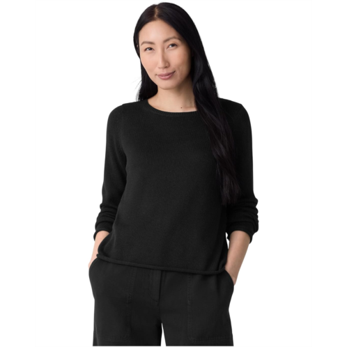 Eileen Fisher Peruvian Cotton Blend Bateau Neck Sweater