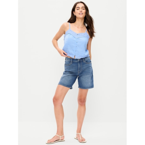 OldNavy High-Waisted Wow Jean Shorts -- 7-inch inseam