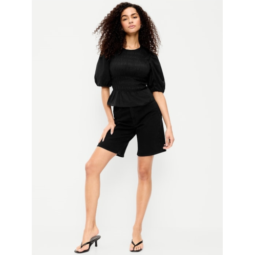 OldNavy High-Waisted Wow Jean Shorts -- 9-inch inseam