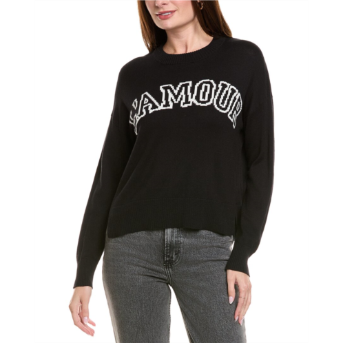 Hannah Rose lamour crewneck cashmere-blend sweater