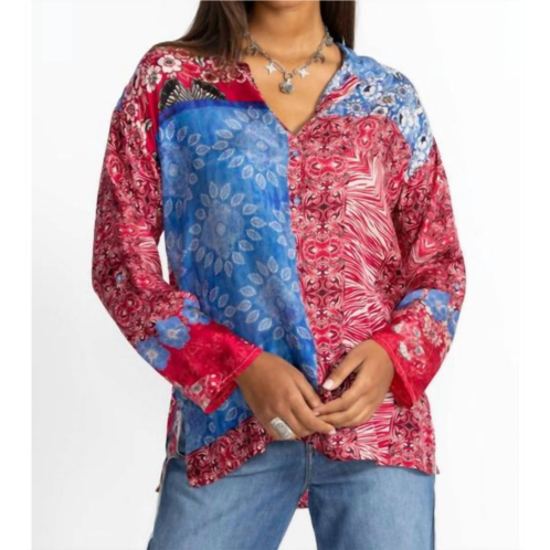 Johnny Was slim audrey tunic in mayborn scarf