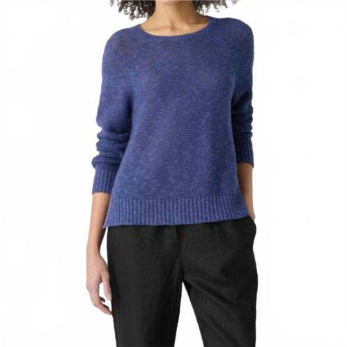 Eileen Fisher organic linen sweater in bluette
