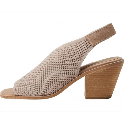 Eileen Fisher womens avil block heel knit slingback sandals in blush