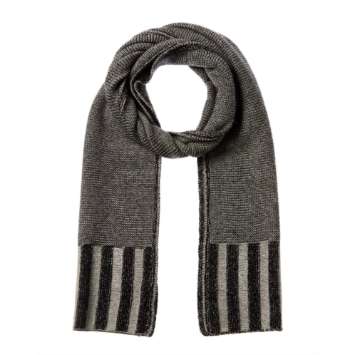 Forte Cashmere plaited garter rib trim Cashmere scarf