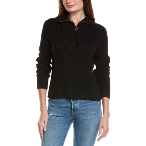 Hannah Rose shaker sailor neck cashmere-blend pullover