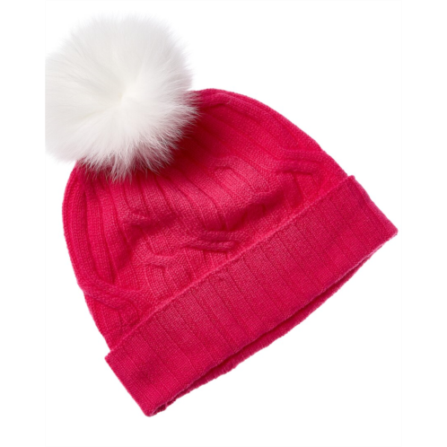 Hannah Rose wide cable cashmere hat