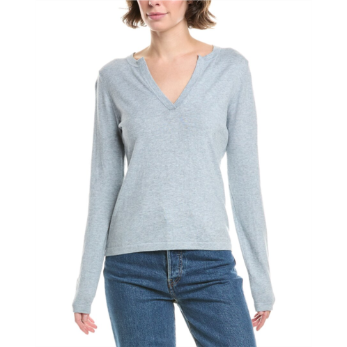 Forte Cashmere split neck cashmere-blend sweater