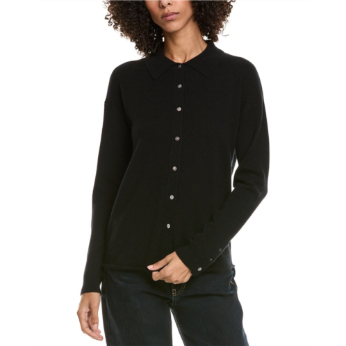 InCashmere shirt style wool & cashmere-blend sweater
