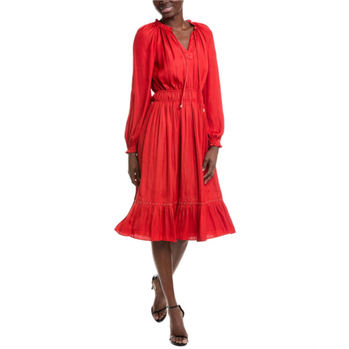 T Tahari gathered midi dress