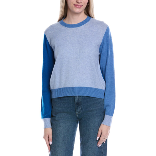 Brodie Cashmere colorblocked wool & cashmere-blend sweater