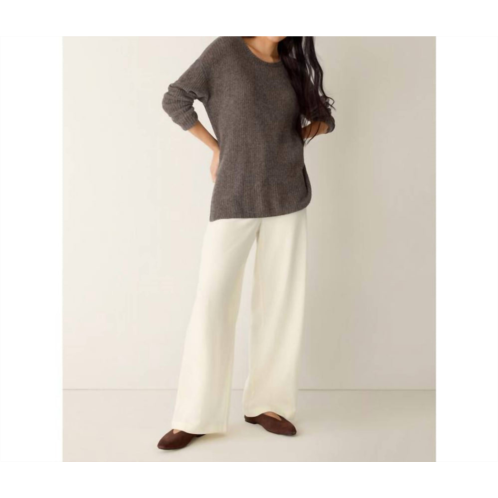 Eileen Fisher jewel neck sweater in rye