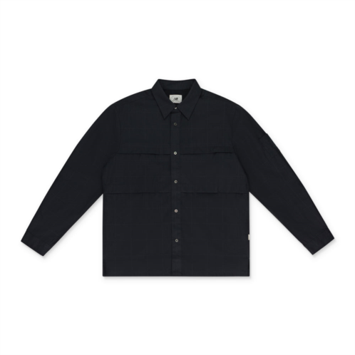 AIME LEON DORE black new balance grid button-down shirt