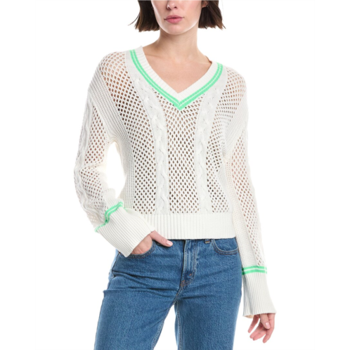 WISPR open cable v-neck silk-blend sweater