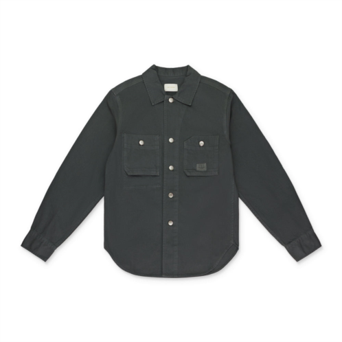 AIME LEON DORE gray twill work button-down shirt