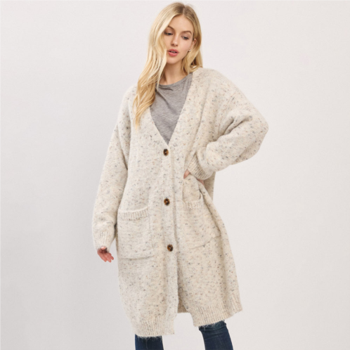 TRUEDAMES long button front soft cozy oversized cardigan
