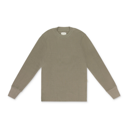 AIME LEON DORE green long-sleeve waffle thermal t-shirt