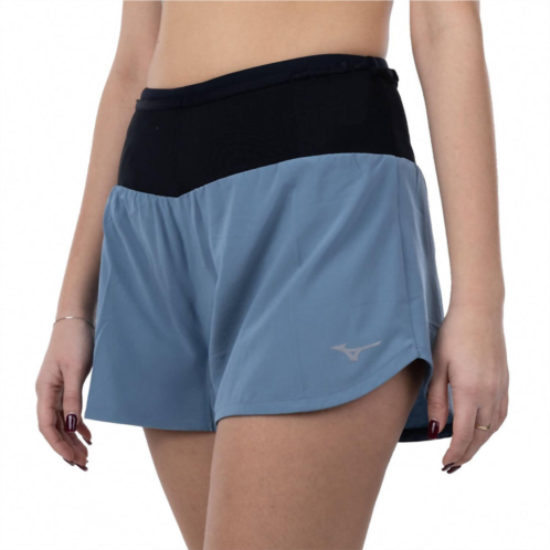 MIZUNO womens multi pocket running shorts in citadel