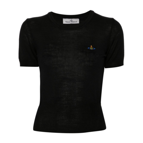 VIVIENNE WESTWOOD merino wool-silk blend knit top