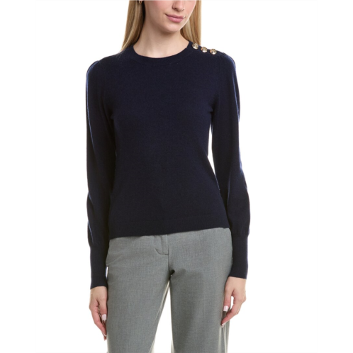 Bruno Magli button shoulder wool & cashmere-blend sweater