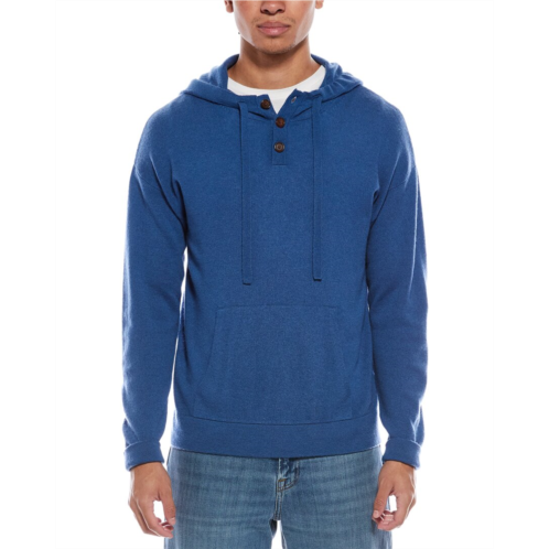 Brodie Cashmere button up wool & cashmere-blend hoodie