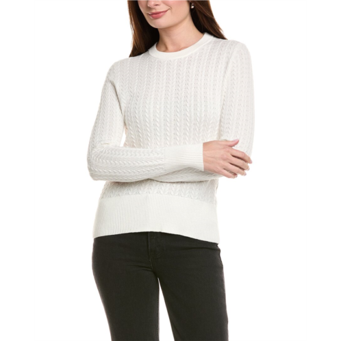 Hannah Rose vertical cable cashmere-blend pullover