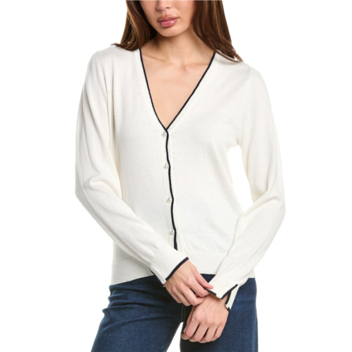 Hannah Rose pearl button trimmed cashmere-blend cardigan