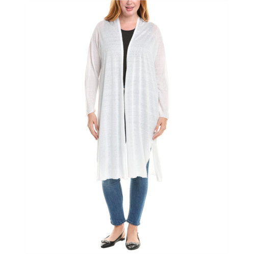 EILEEN FISHER plus linen-blend long cardigan