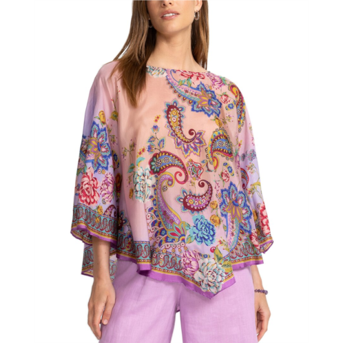 Johnny Was magaly silk poncho