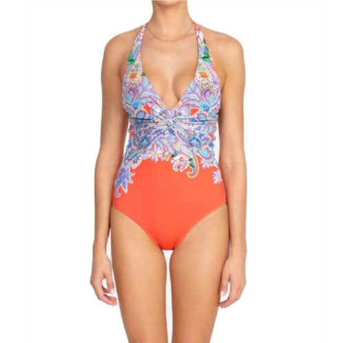 Johnny Was drew twist one piece in orange multi