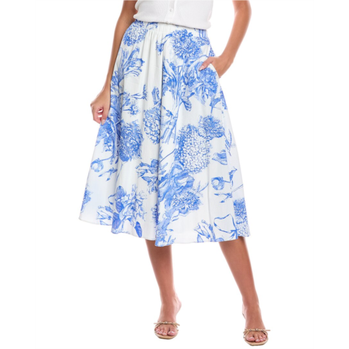 T Tahari print maxi skirt